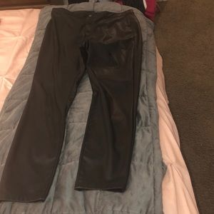 Top Shop Black Leather Pants